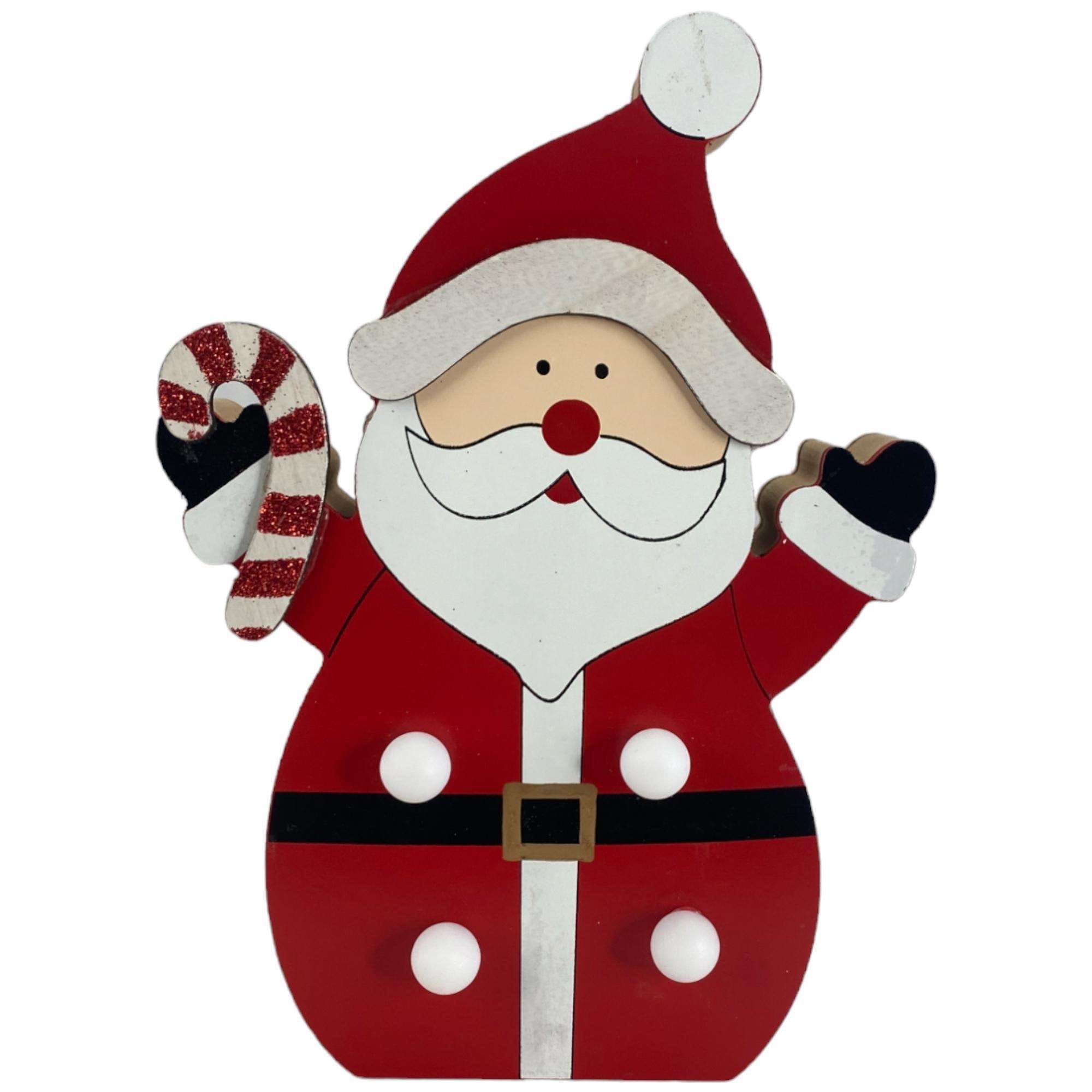 SANTA C/LUZ A/BAT2 16X3.4X22.2CM