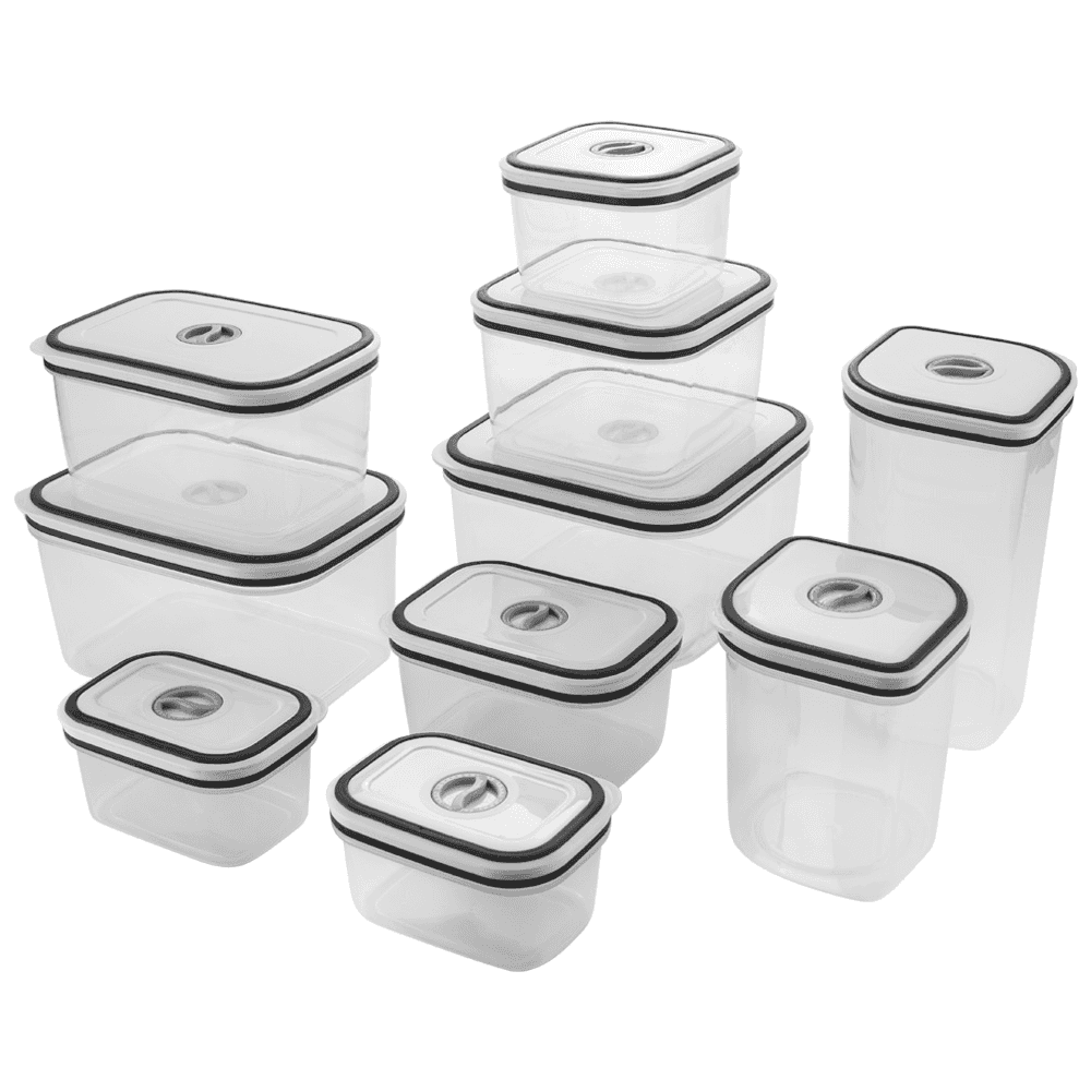 KIT POTES DE PLASTICO CUADRADO 10