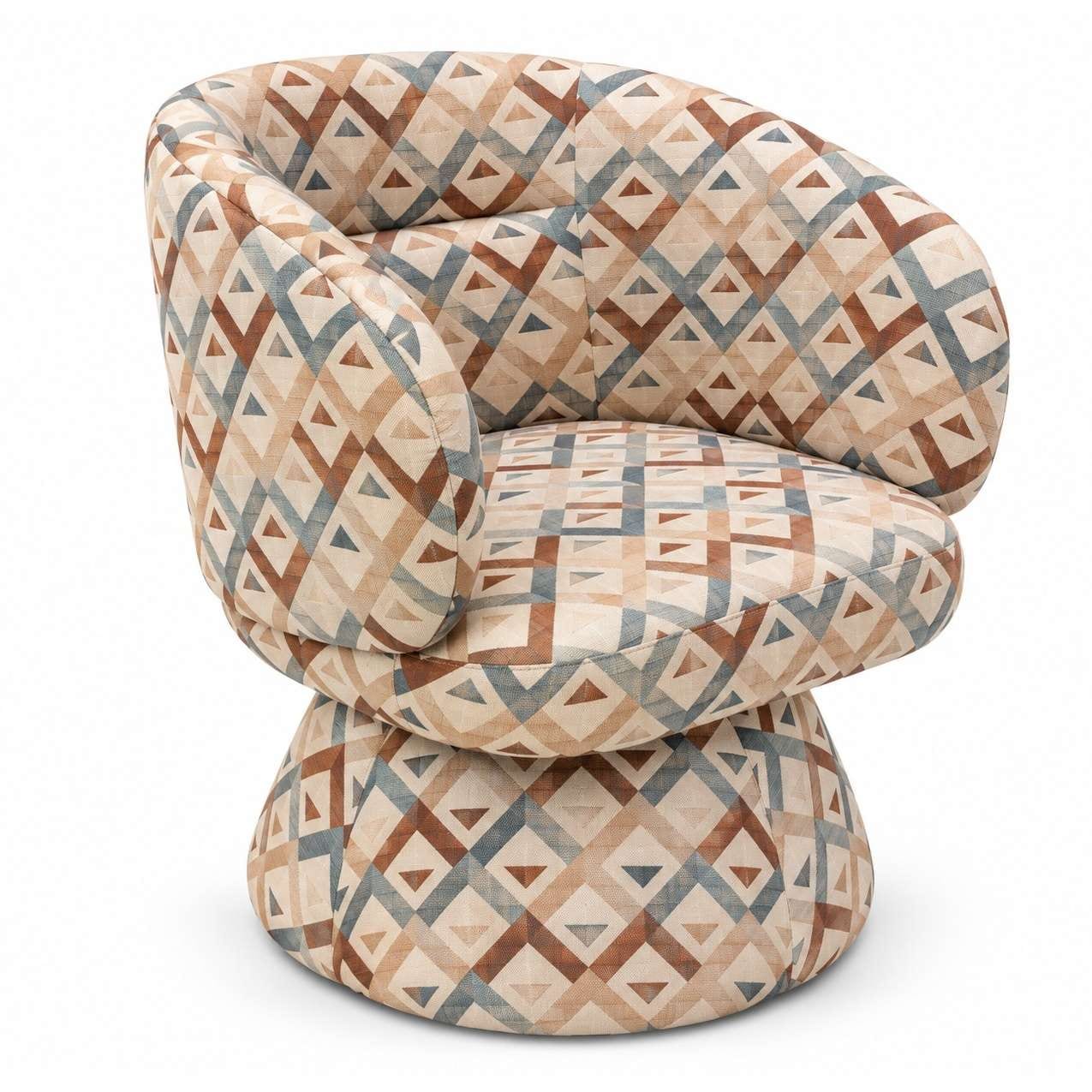 POLTRONA GIRATORIA ESTAMPADA