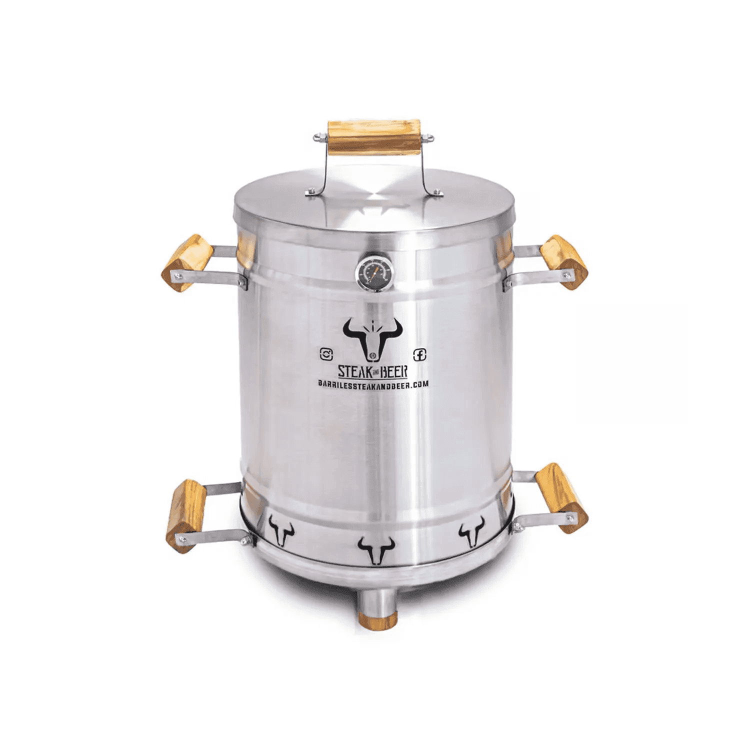 BARRIL MEDIANO INOX STEAK AND BEER 68X40