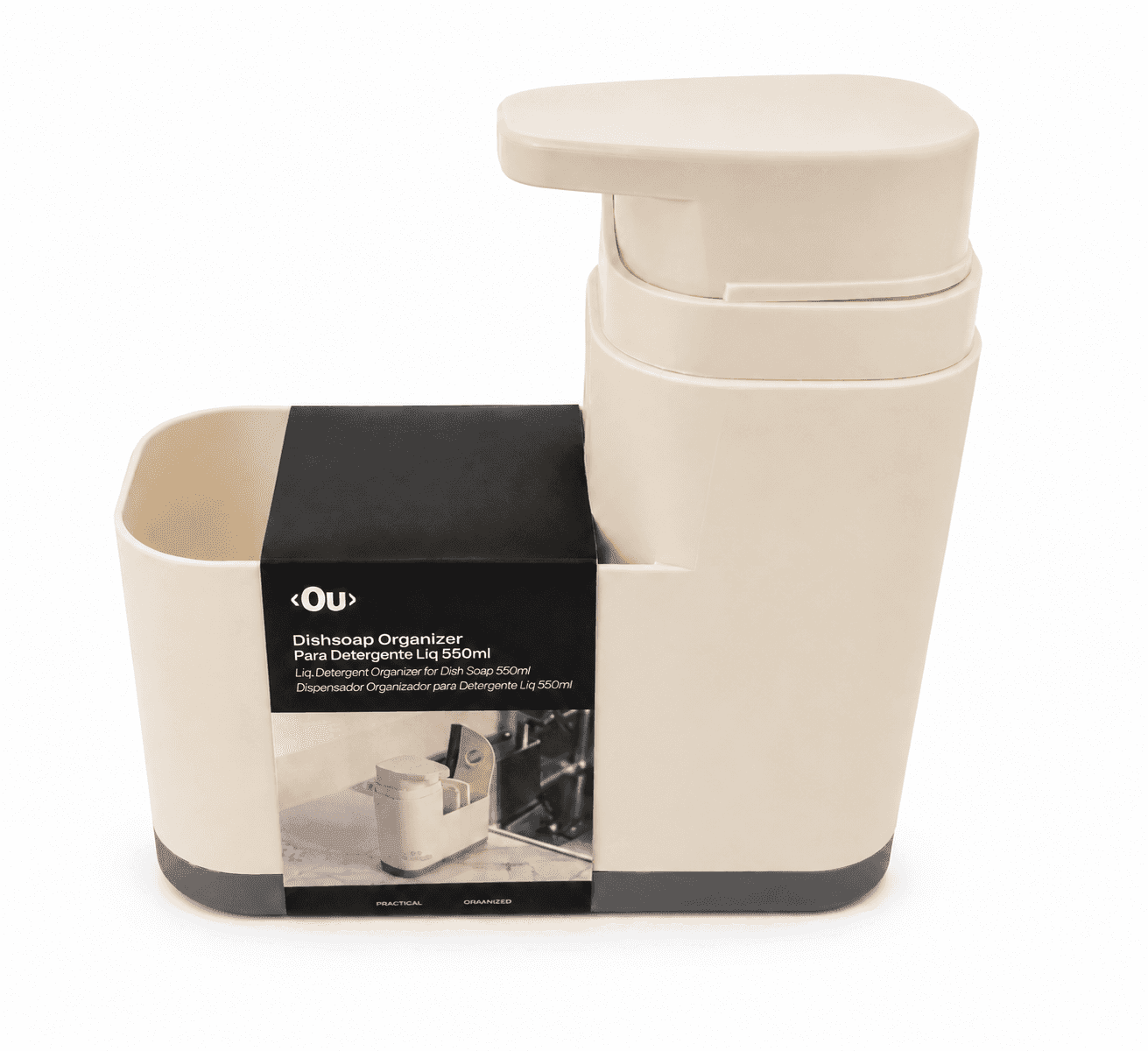 DISPENSER ORG DETERGENTE LIV 550ML BEIGE