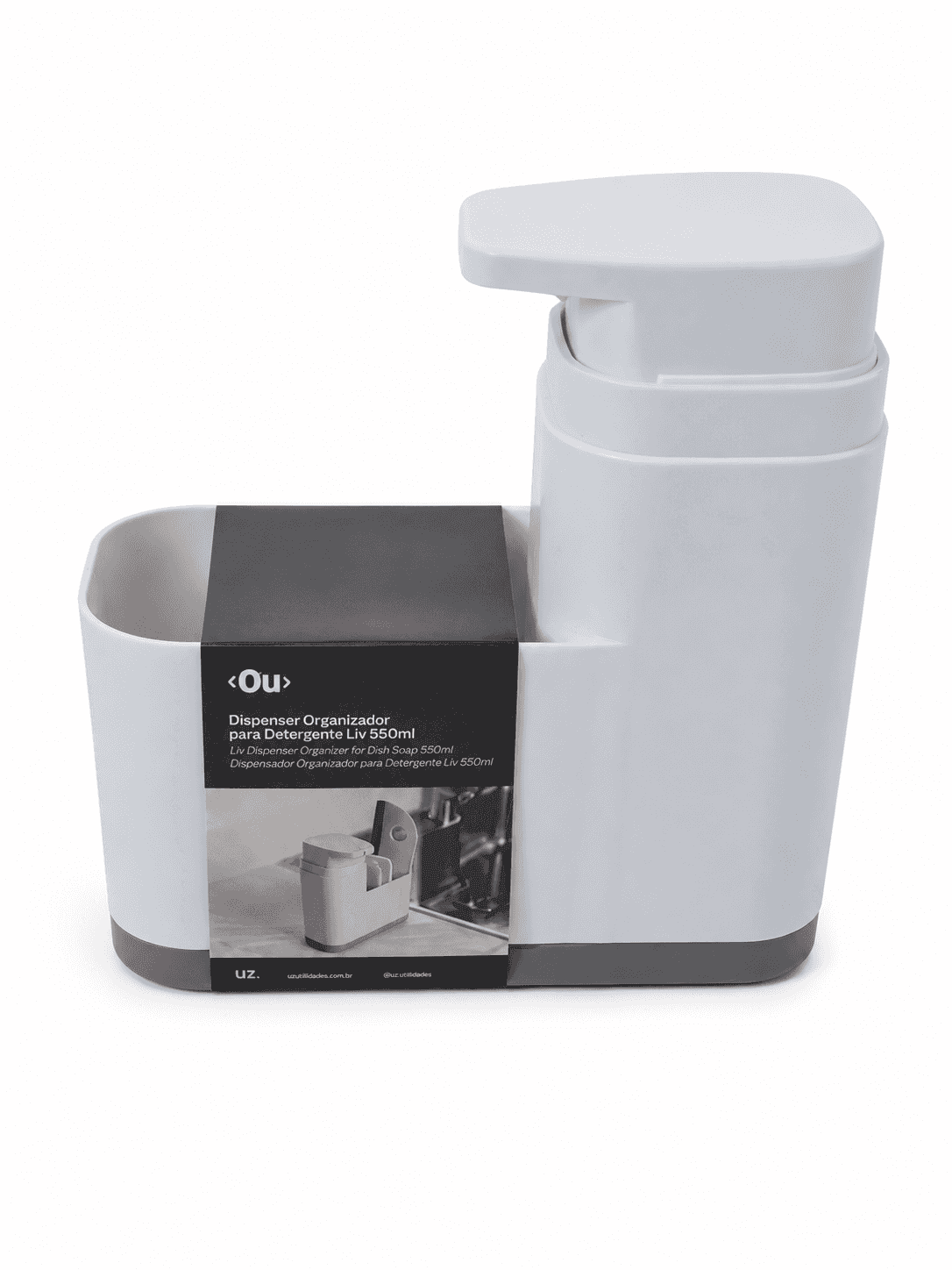 DISPENSER ORG DETERGENTE LIV 550ML BLANC